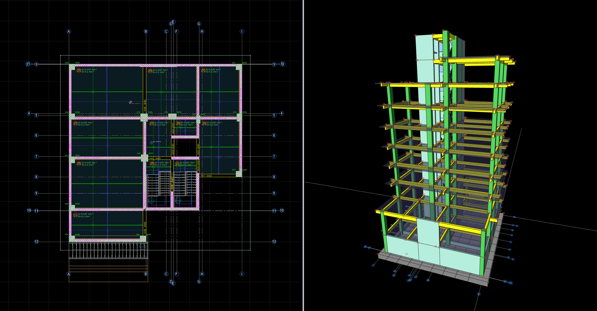 E. Bay Konut Projesi 3D taşıyıcı sistem modeli